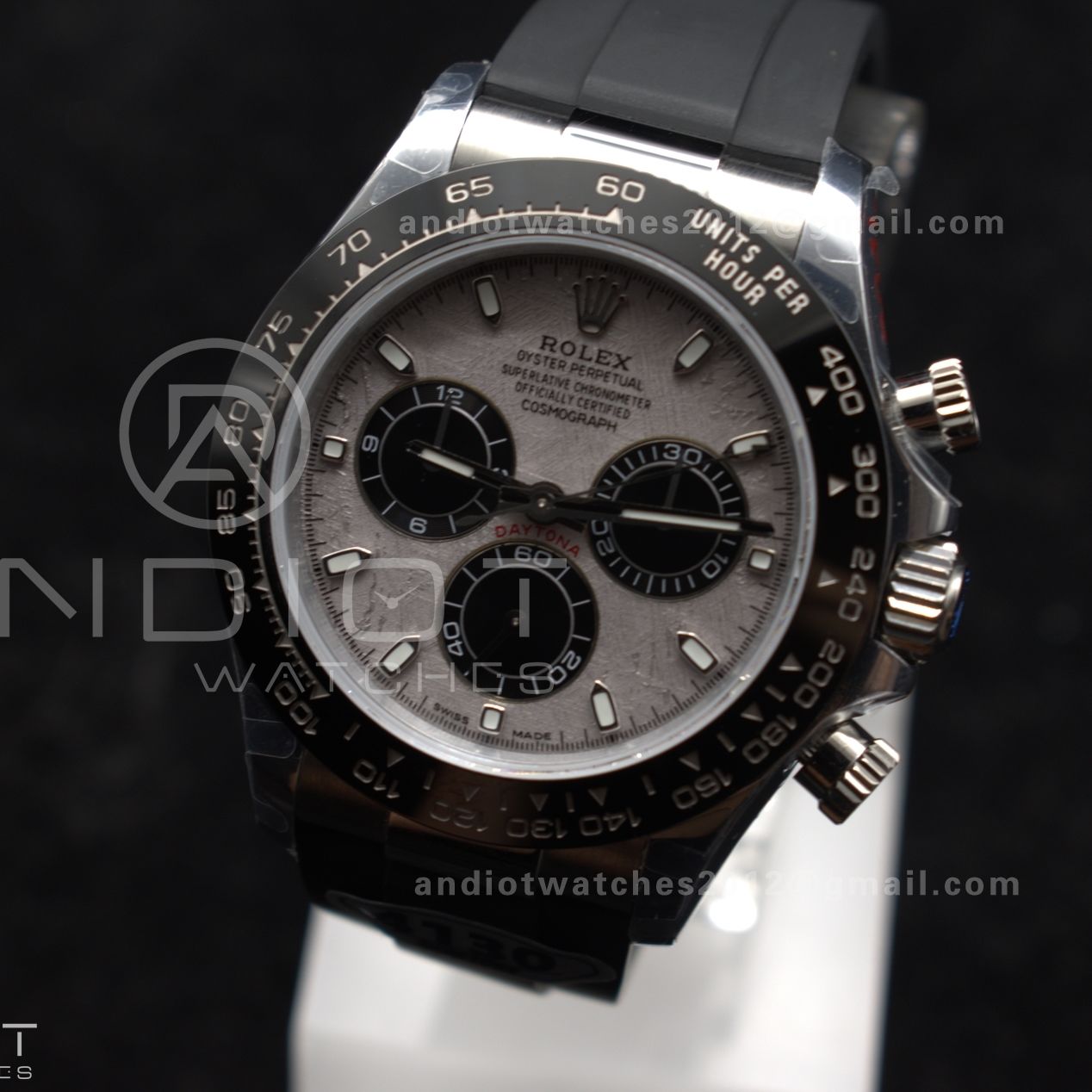 Daytona 116519 QF 1:1 Best Edition Meteorite Dial on Oysterflex Strap SH4130 V3 (Gain Weight)